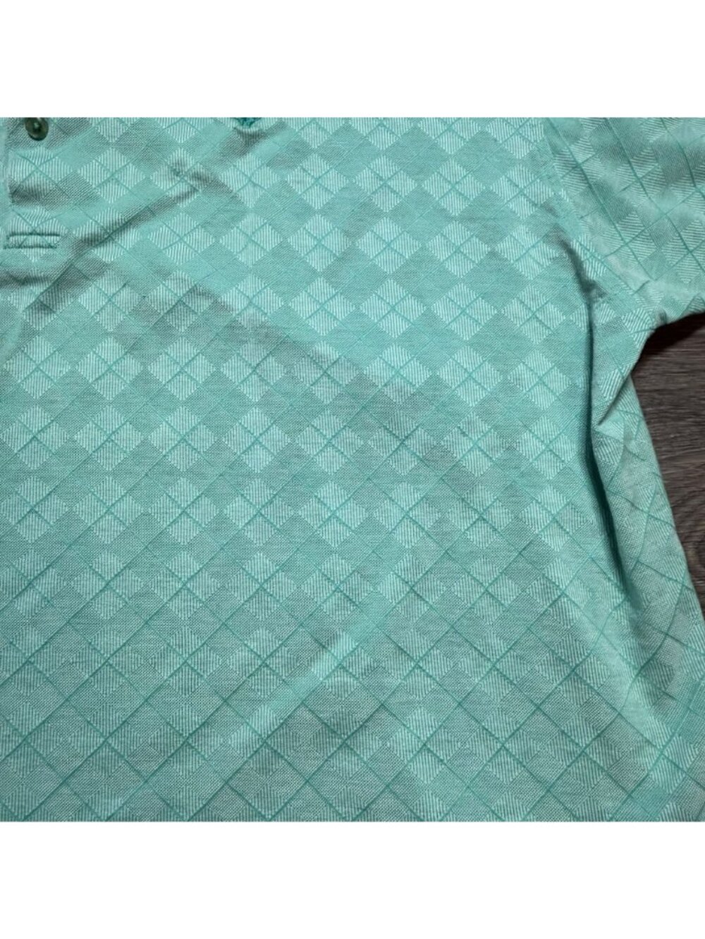 Alabamas RTJ Robert Trent Jones XL Polo Shirt Mint Green Diamond Golf Preppy - Picture 9 of 10
